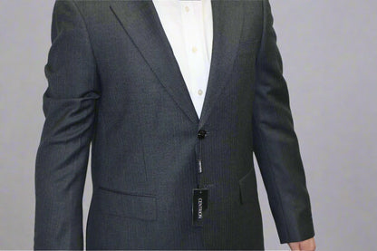 Centrion Wool Charcoal Men's Suit Subtle Pinstripe CEBD-151