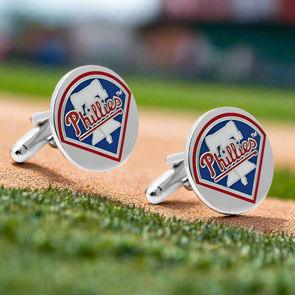 Silver Philadelphia Phillies Logo Cufflinks