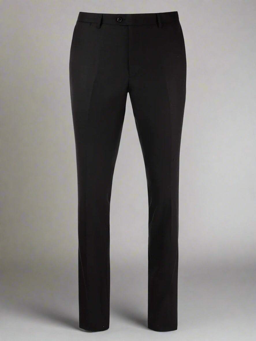 Cardeliano Mens Black Wool Dress Pants 100-1 