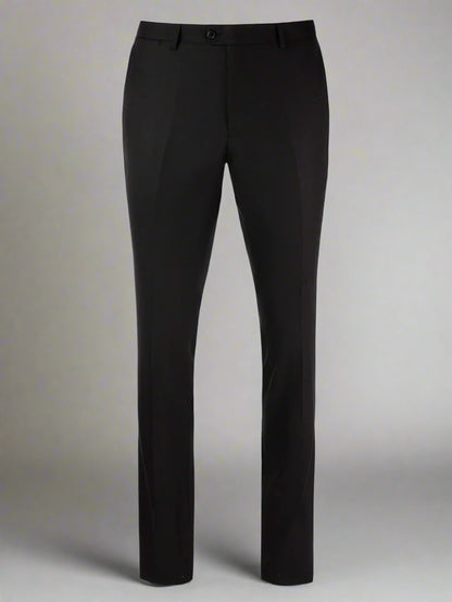 Cardeliano Mens Black Wool Dress Pants 100-1 