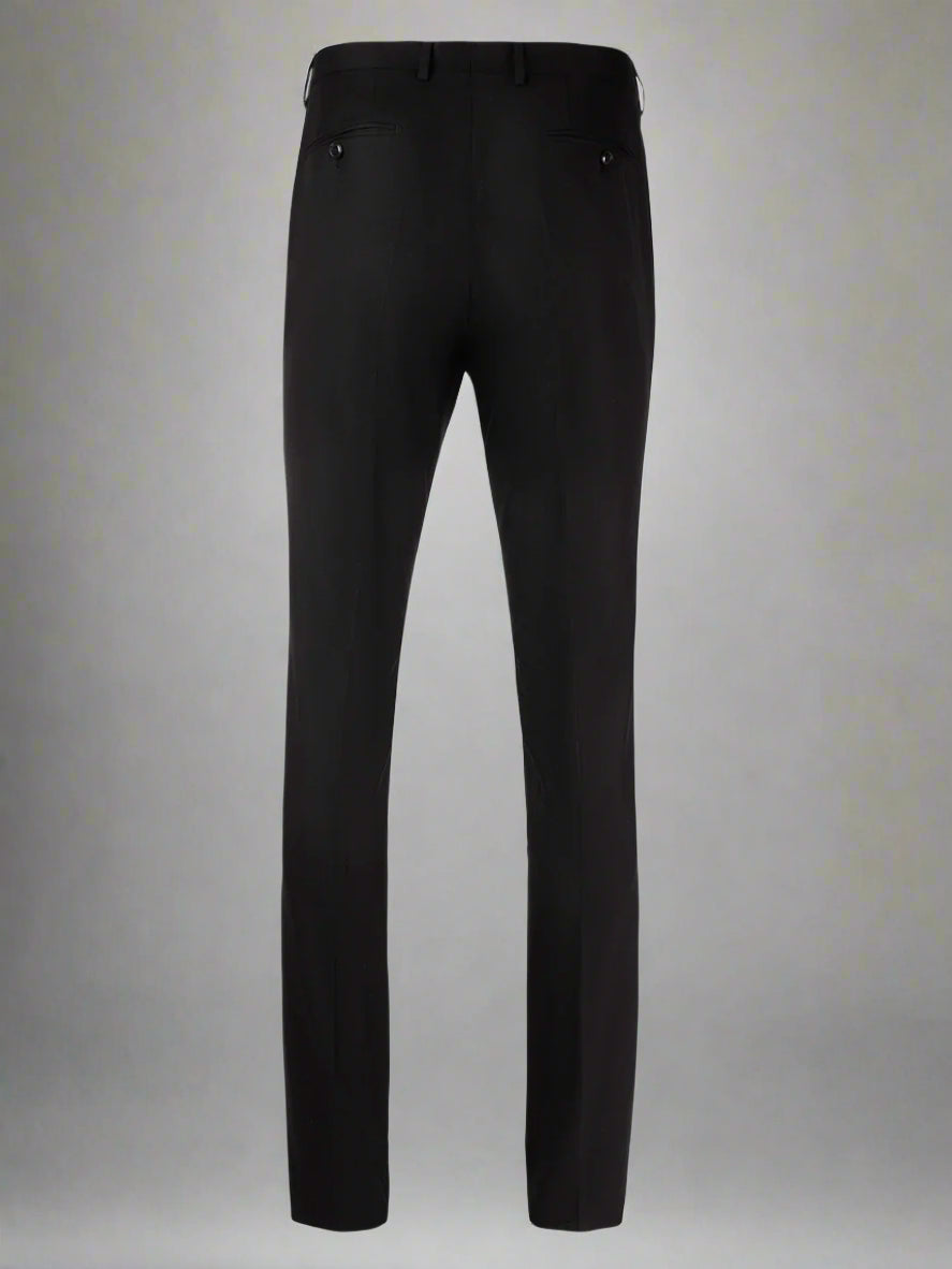 Cardeliano Mens Black Wool Dress Pants 100-1 