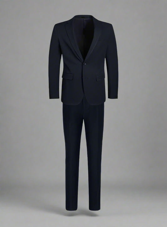 T.O. Boys Navy Flex Suit-Slim Fit