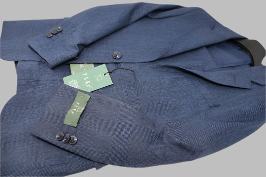 T.O. Boys Blue Flex Suit-Plaid Pattern Flex-24