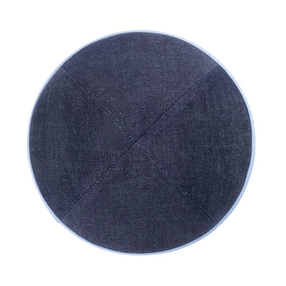 IKIPPAH Yarlmuke Navy Denim With Sky Blue Rim