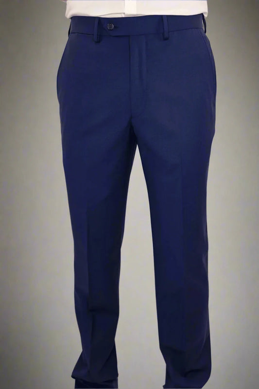 Giles & Jasper Wool Navy Stretch Suit Pants