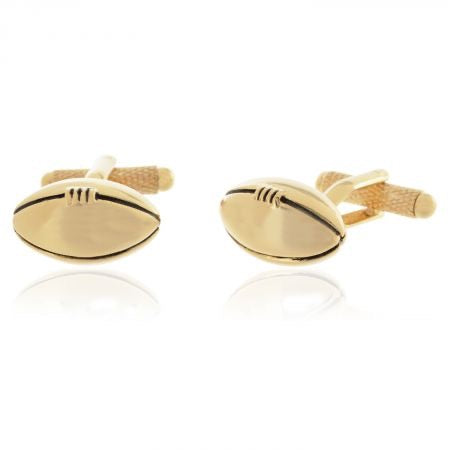 Gold Rugby Ball Cufflinks