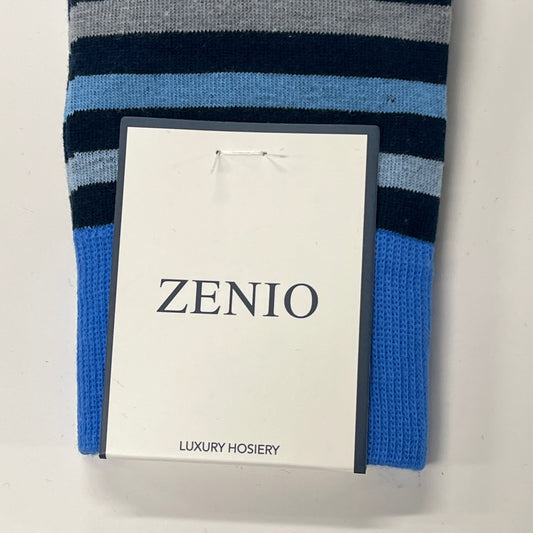 Zenio Boys Blue Striped Dress Socks - Luxury Hosiery ZS0002