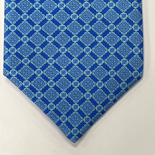 Stefano Ricci Blue Tie Geometric Foulard Silk SR0018