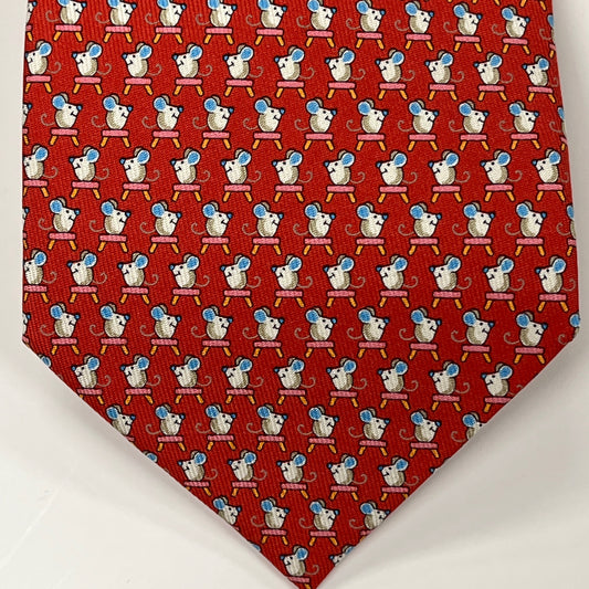 Ferragamo Mens Tie Red Mouse  FR0003