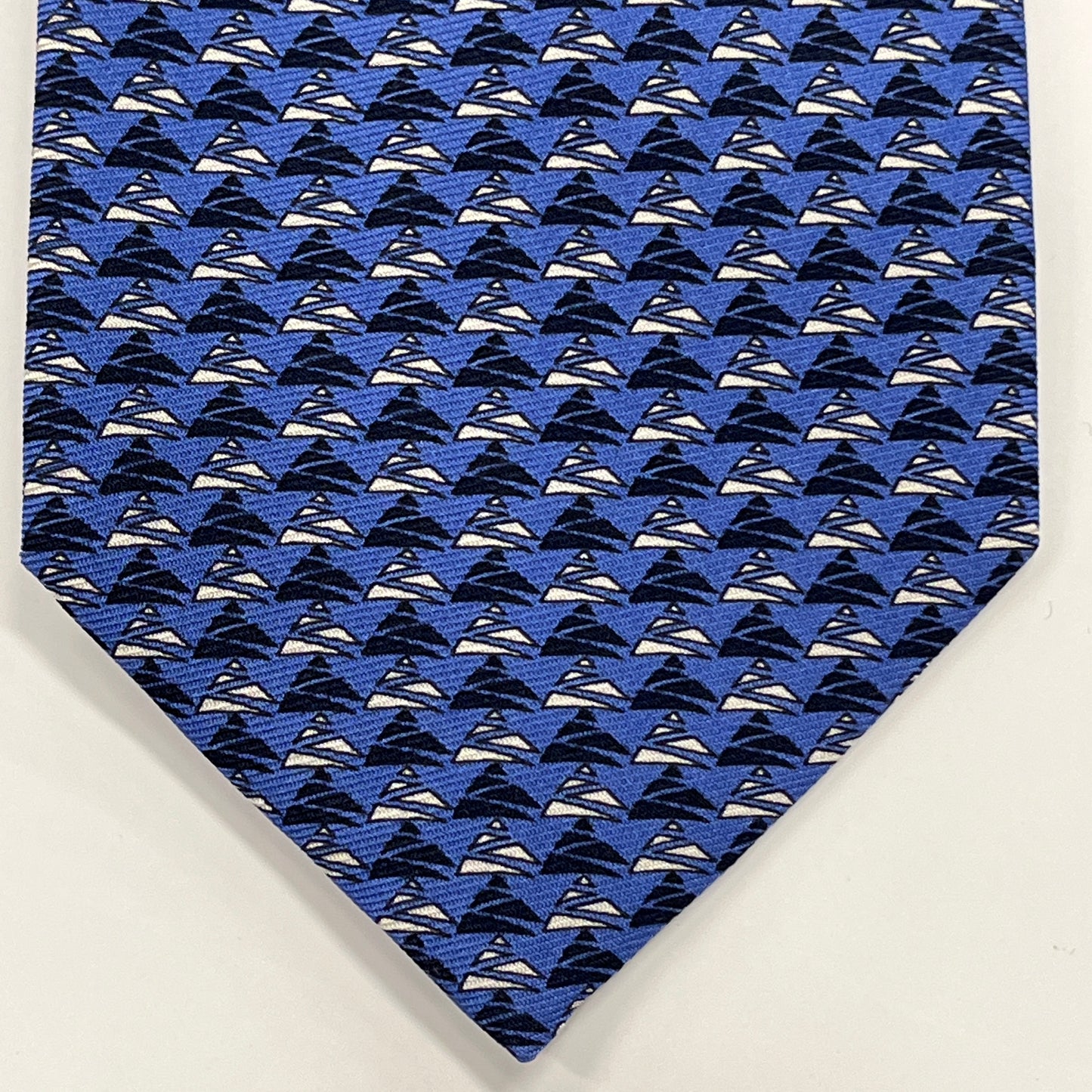 Zegna Tie Blue & White Mountains Fashion Luxury EG0003