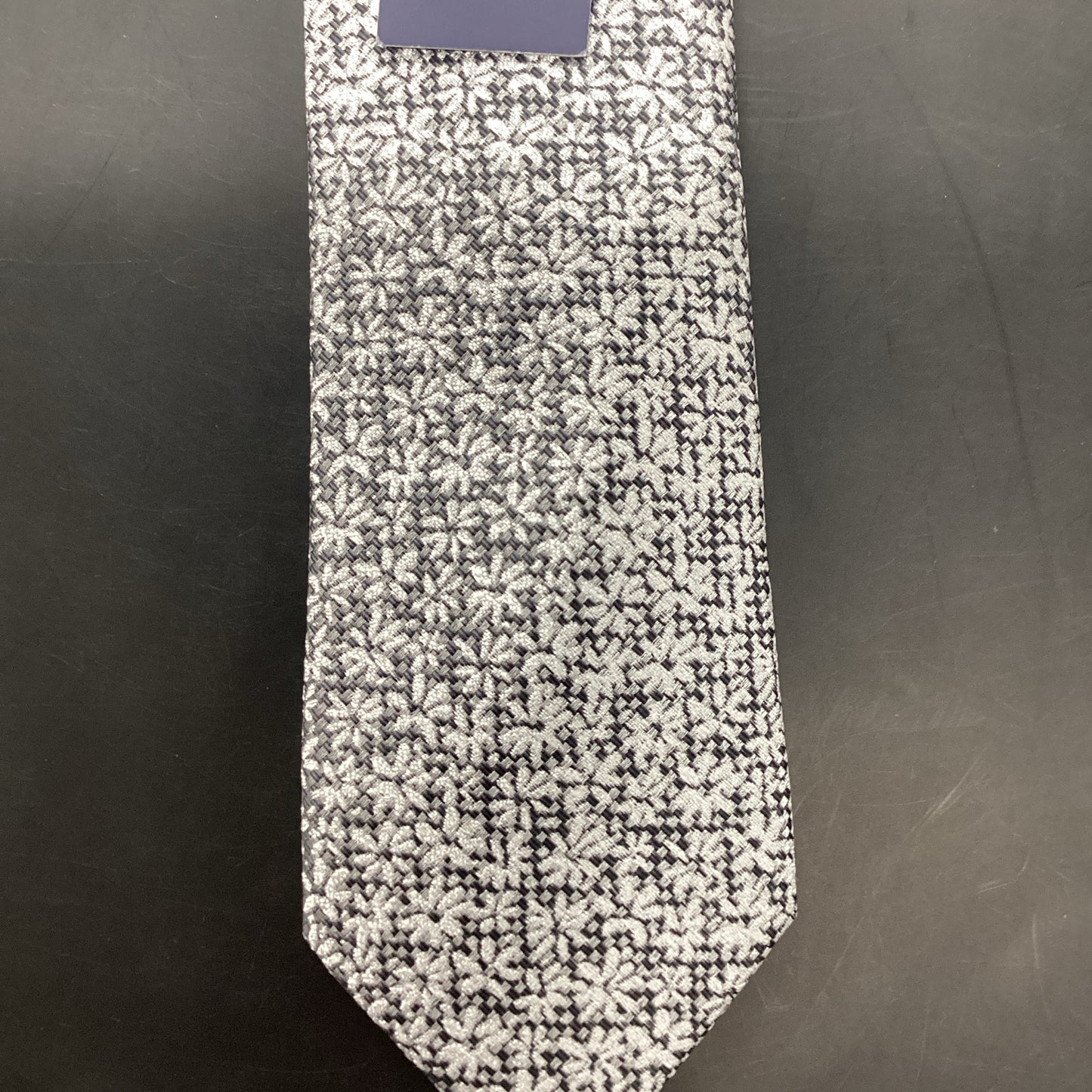 TO Boys Tie Grey & Black Floral TB371-5