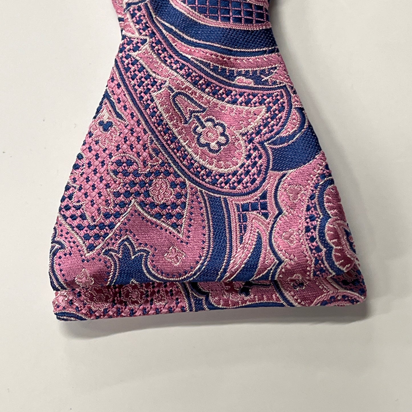 Bruno Piattelli Bow Tie Silk Pink & Blue Paisley BT0007