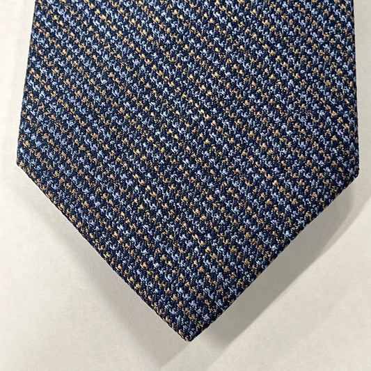 Bruno Piattelli Men’s Tie Navy Silk with Subtle Houndstooth Pattern Extra Long XL BR0403