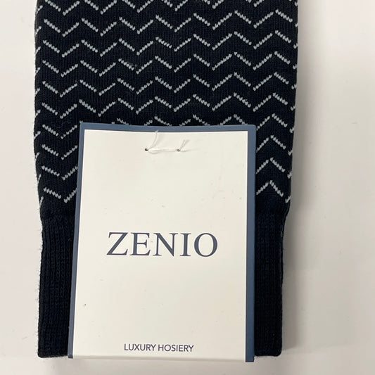 Zenio Boys Black Chevron Dress Socks - Luxury Hosiery ZS0005