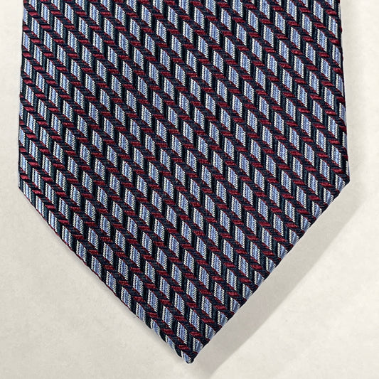 Bruno Piattelli Mens XL Tie Deep Red Light Blue Hues BR0311Xl