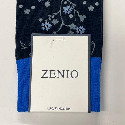 Zenio Boys Blue Floral Dress Socks - Luxury Hosiery ZS0004