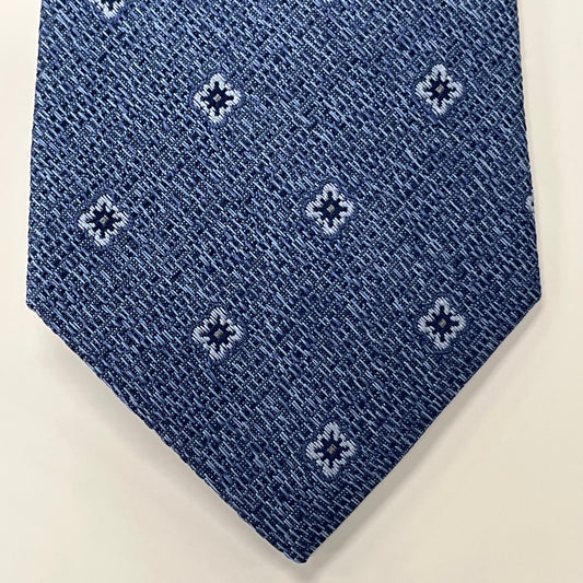 Bruno Piattelli Men's Tie Blue Silk Floral BR0252