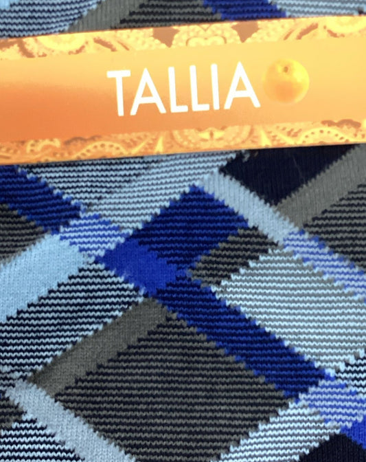 TALLIA Mens Mercerized Cotton Blue Socks TL014