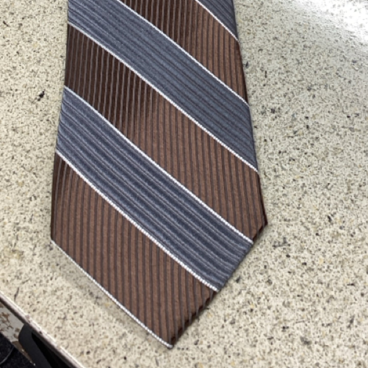 Bruno Piattelli Mens Silk Tie Striped CopperBRO402